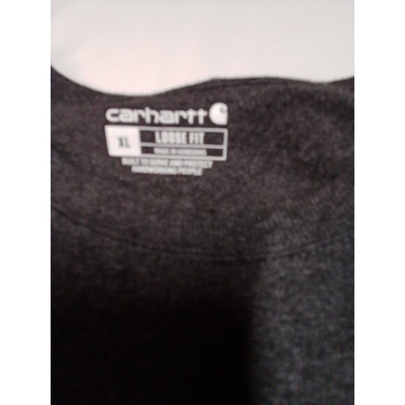 Men's Gray Carhartt Long Sleeve Pocket T-shirt Size Loose Extra  Large XL - Picture 3 of 16